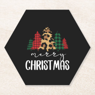 Dessous-de-verre En Papier Joyeux Noël Svg Leopard Tree