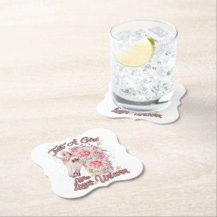 Dessous-de-verre En Papier Just Girl Who Loves Unicorn