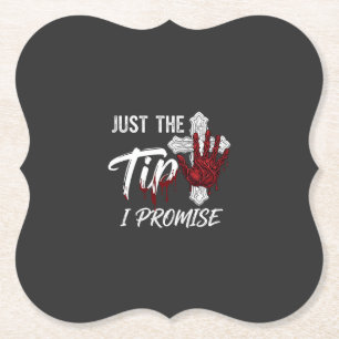 Dessous-de-verre En Papier Juste pour promettre Halloween Main Sanglante Croi