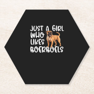 Dessous-de-verre En Papier Juste Une Fille Qui Aime Boerboels Classic T-Shirt