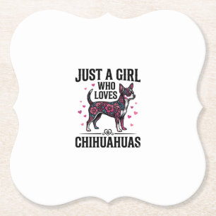 Dessous-de-verre En Papier Juste Une Fille Qui Aime Les Chihuahuas Design De