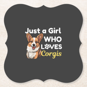 Dessous-de-verre En Papier Juste une fille qui aime les Corgis