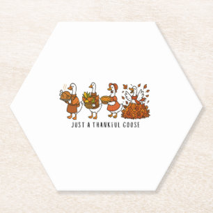 Dessous-de-verre En Papier Juste une oie de grâce Joyeux Thankgiving
