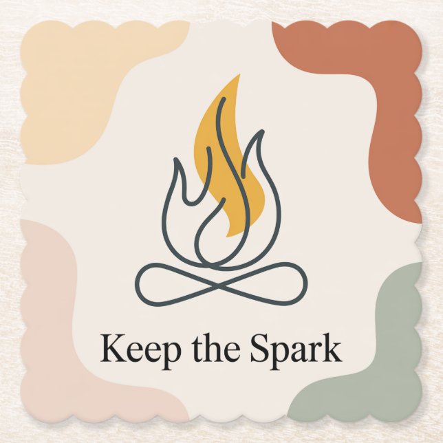 Dessous-de-verre En Papier Keep The Spark (Devant)