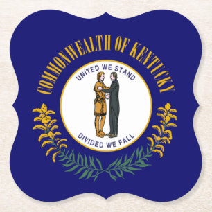 Dessous-de-verre En Papier Kentucky : Drapeau d'État américain du Commonwealt