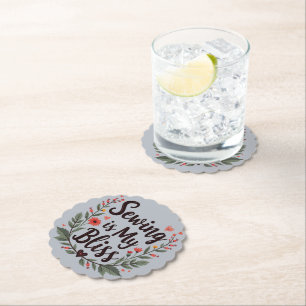 Dessous-de-verre En Papier La Couture Est Ma Belle Typographie Florale