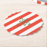 Dessous-de-verre En Papier La Dolce Vita Italie Red Cabana<br><div class="desc">Ajoutez une touche d'élégance italienne à vos réunions avec les Dessous de verre en papier Cabana Rouge Italie La Dolce Vita, un mélange parfait de style et de personnalisation pour toutes les occasions. Ces dessous de verre en papier présentent des rayures de cabane rouge vibrantes inspirées de la beauté ensoleillée...</div>