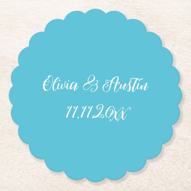 Dessous-de-verre En Papier La plage côtière d'Aqua (Devant)