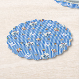 Dessous-de-verre En Papier La première fête d'anniversaire de Blueberry Bunny