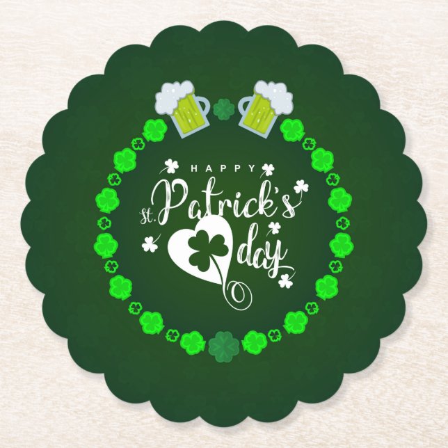 Dessous-de-verre En Papier La Saint-Patrick  (Devant)