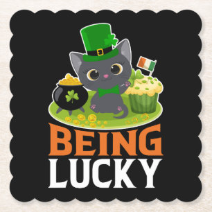 Dessous-de-verre En Papier La Saint-Patrick être chanceux