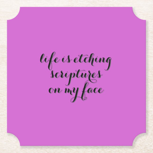 Dessous-de-verre En Papier La vie, c'est manger 2 (Devant)