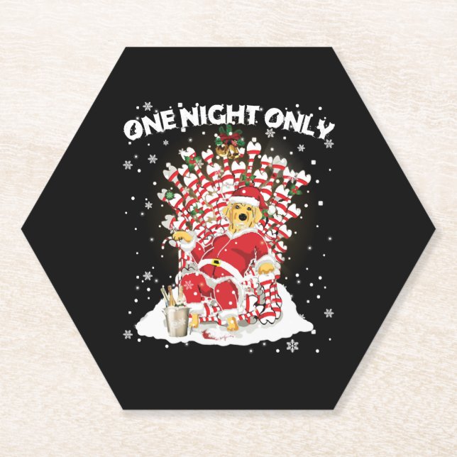 Dessous-de-verre En Papier Labrador Lots Chien de Noël Funny T Shirt (Devant)