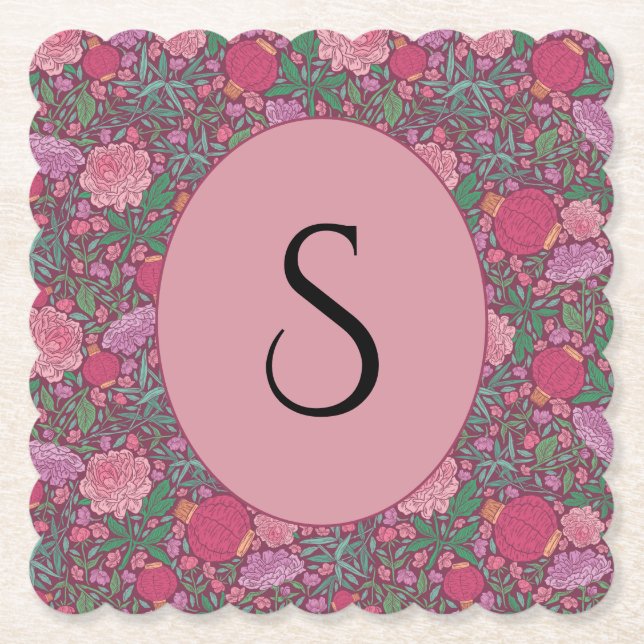 Dessous-de-verre En Papier Lampions en papier japonais de la fête des mères d (Devant)