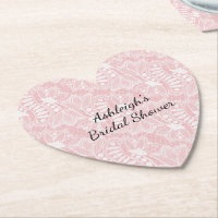 Lancement de mariage en dentelle florale rose