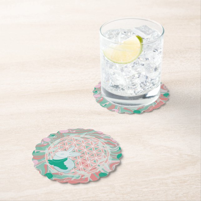 Dessous-de-verre En Papier Lapin (En situation)