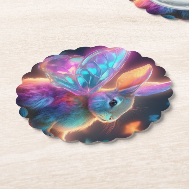 Dessous-de-verre En Papier Lapin Crystal (Incliné)