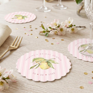 Dessous-de-verre En Papier Lavage de mariée Main Squeeze au citron