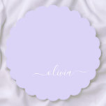 Dessous-de-verre En Papier Lavande Purple Script Moderne Fille Monogramme Nom<br><div class="desc">Lavande Purple Simple Script Monogramme Nom Dessous de verre papier. Cela fait le cadeau parfait de remise de diplômes,  anniversaire,  mariage,  douche nuptiale,  anniversaire,  baby shower ou bachelorette pour quelqu'un qui aime le luxe glam et les styles chic.</div>