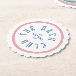 Dessous-de-verre En Papier Le Bach Club Blue Crest Rayure Rose