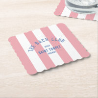 Le Bach Club Crête Bleue Rayure Cabana Rose