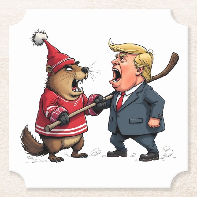 Dessous-de-verre En Papier Le Canada lutte contre Trump (Devant)