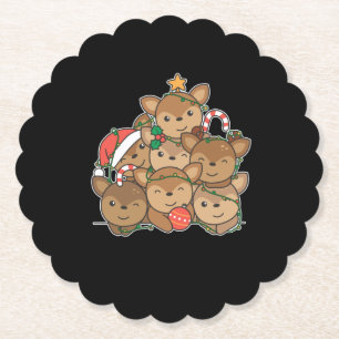 Dessous-de-verre En Papier Le Christ Tree Funny Animal Christmas