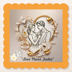 Dessous-de-verre En Papier "Le cœur tendre de l'amour"