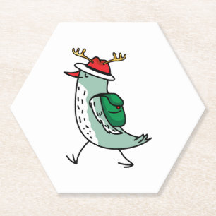 Dessous-de-verre En Papier Le renne comme oiseau de Noël