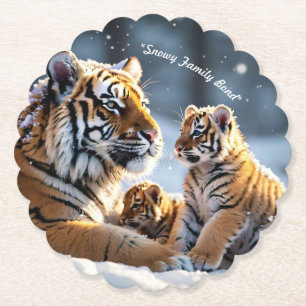 Dessous-de-verre En Papier "Les gentils gardiens du tigre d'hiver"