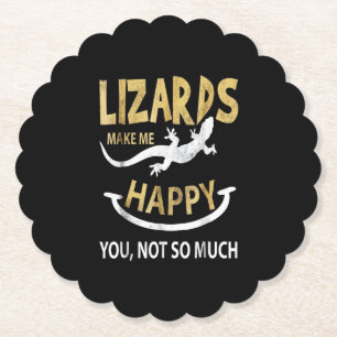 Dessous-de-verre En Papier Les lézards me rendent heureux. Toi, pas tant
