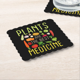 Dessous-de-verre En Papier Les plantes Sont Le Meilleur Cool De Médecine Vega