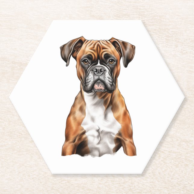 Dessous-de-verre En Papier Les potes de boxer les mignons dessins pour chien  (Devant)