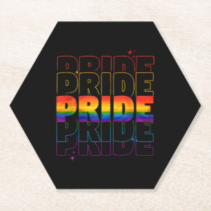 Dessous-de-verre En Papier LGBT LGBTQ PRIDE FLAG Gay Lesbian Pride Mois