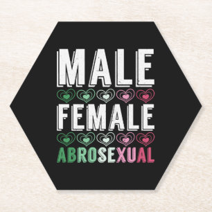 Dessous-de-verre En Papier LGBT Pride Cadeau Homme Femme Abrosexuel