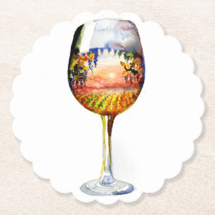 Dessous-de-verre En Papier L'histoire du vin