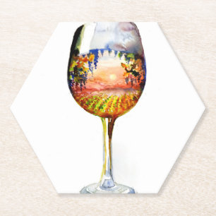 Dessous-de-verre En Papier L'histoire du vin aimant café tasse de céramique o
