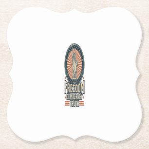 Dessous-de-verre En Papier Liberté Démocratie Vérité Vintage Chemise Patrioti