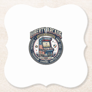 Dessous-de-verre En Papier Liberty Arcade Patriotique Arcade Gamer US