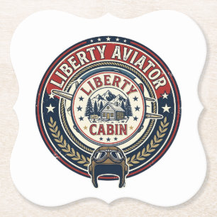 Dessous-de-verre En Papier Liberty Aviator Patriotique Aviation Patriotique V