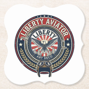 Dessous-de-verre En Papier Liberty Aviator Patriotique Patriotique Aviation V