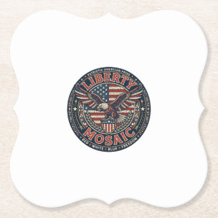 Dessous-de-verre En Papier Liberty Mosaic Patriotique Mosaïque Patriotique Vi