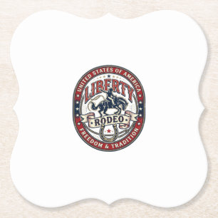 Dessous-de-verre En Papier Liberty Rodeo Patriotique Patriotique Rodeo Wester