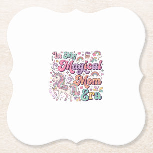 Dessous-de-verre En Papier Licorne Dans Mon Ère De Maman Magique Kawaii POD A