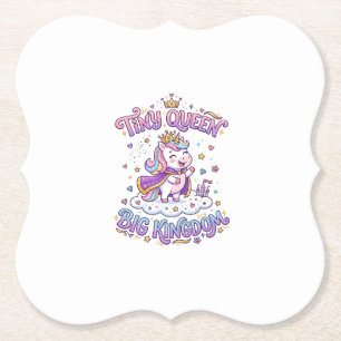 Dessous-de-verre En Papier Licorne Petite Reine Grand Royaume Idée Cadeau Aut