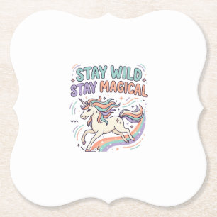 Dessous-de-verre En Papier Licorne Reste Sauvage Reste Magique Produit Branch