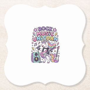 Dessous-de-verre En Papier Licorne Rock Musique Licorne Charme Marketplace Ar