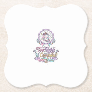 Dessous-de-verre En Papier Licorne Trop Rare pour Comparer T-Shirt Pastel Mig