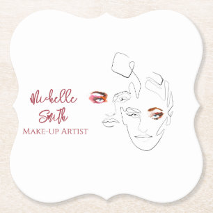Dessous-de-verre En Papier Ligne art Mode maquillage, maquillage marque artis