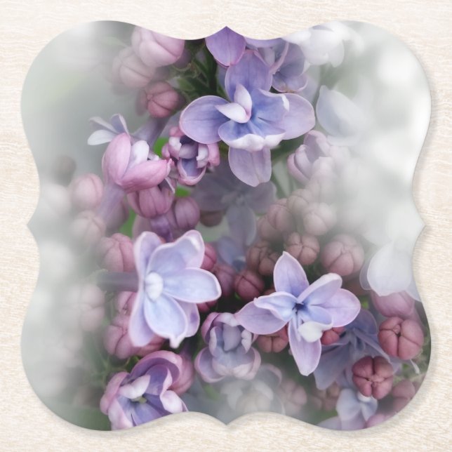 Dessous-de-verre En Papier Lilac fleurit (Devant)